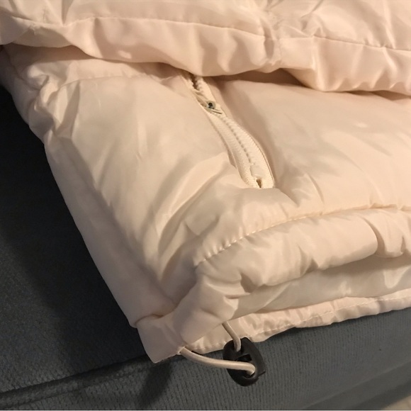 Beige Cropped Puffer Jacket - Picture 3 of 4